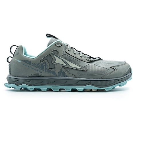 Natural Grey / Light Turquoise Women's Altra LONE PEAK 4.5 Trail Shoes | DMJ985210